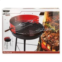 AKTIVE Aktive Charcoal Barbecue, Barbecue Portable, Noir -Camping En Plein Air aktive aktive charcoal barbecue barbecue portable noir 3