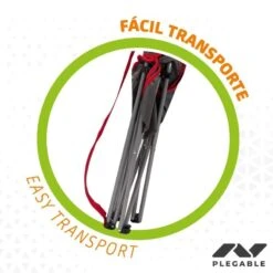 AKTIVE - Chaise Pliante Camping 64,50x49,50x82 Cm, Gris Foncé Et Rouge -Camping En Plein Air aktive chaise pliante camping 6450x4950x82 cm gris fonce et rouge 3