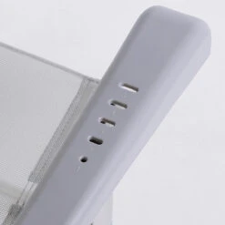 AKTIVE - Chaise Pliante Haute Avec Dossier Haut Réglable 5 Positions, Gris -Camping En Plein Air aktive chaise pliante haute avec dossier haut reglable 5 positions gris 5