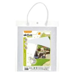Aktive Garden Store D'ombrage Triangulaire Blanc -Camping En Plein Air aktive garden store dombrage triangulaire blanc 3