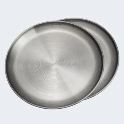 Assiette Plate De Camping | Diamètre Env. 23 Cm | Acier Inox | 2 Assiettes -Camping En Plein Air assiette plate de camping diametre env 23 cm acier inox 2 assiettes 2