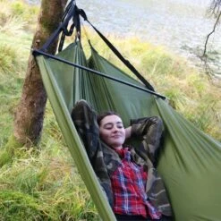 Auvent 2 En 1 - Bâche Et Hamac 330 X 120 - Vert -Camping En Plein Air auvent 2 en 1 bache et hamac 330 x 120 vert 2