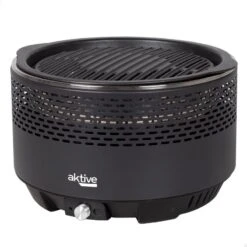 Barbecue Rond Noir Sans Fumée 2 En 1 Ø34 Cm Aktive