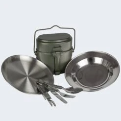 Batterie De Cuisine De Camping, Assiette Plate & Creuse Et Couverts Set -Camping En Plein Air batterie de cuisine de camping assiette plate and creuse et couverts set 2