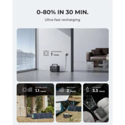 BLUETTI Générateur Électrique EB3A+PV200 268Wh/600W LiFePO4 Batterie Pour Voyage -Camping En Plein Air bluetti generateur electrique eb3apv200 268wh600w lifepo4 batterie pour voyage 3