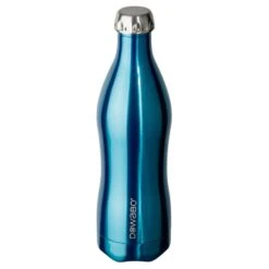 Bouteille Isotherme Double Paroi Collection Metallic - 750 Ml - Bleu -Camping En Plein Air bouteille isotherme double paroi collection metallic 750 ml bleu 2