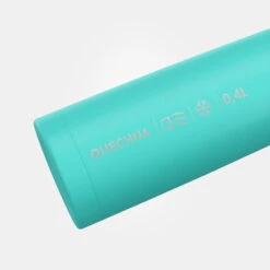 Quechua Bouteille Isotherme Inox 0,4L Avec Gobelet Pour La Randonnée - Turquoise -Camping En Plein Air bouteille isotherme inox 04l avec gobelet pour la randonnee turquoise 2