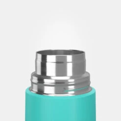 Quechua Bouteille Isotherme Inox 0,4L Avec Gobelet Pour La Randonnée - Turquoise -Camping En Plein Air bouteille isotherme inox 04l avec gobelet pour la randonnee turquoise 5