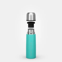 Quechua Bouteille Isotherme Inox 0,4L Avec Gobelet Pour La Randonnée - Turquoise -Camping En Plein Air bouteille isotherme inox 04l avec gobelet pour la randonnee turquoise 7