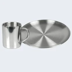 Camping Assiette Plate Et Tasse Isotherme Set | Acier Inoxydable -Camping En Plein Air camping assiette plate et tasse isotherme set acier inoxydable 2