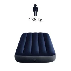 Intex Classic Downy - Lit Gonflable - 191x99x25cm - Compris Les Accessoires -Camping En Plein Air classic downy lit gonflable 191x99x25cm compris les accessoires 2