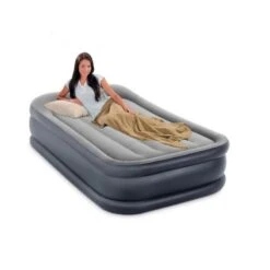 Intex Deluxe Pillow Rest Raised Twin - Lit Gonflable - 191x99x42cm - Avec Accessoires -Camping En Plein Air deluxe pillow rest raised twin lit gonflable 191x99x42cm avec accessoires 2