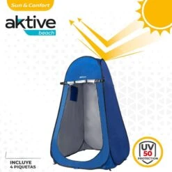 Douche De Camping Et Tente à Langer Sans Plancher Aktive 120x120x185 Cm -Camping En Plein Air douche de camping et tente a langer sans plancher aktive 120x120x185 cm 2