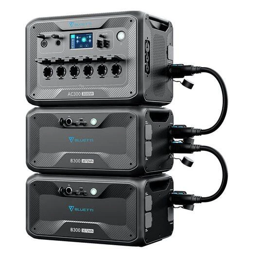 Générateur Solaire BLUETTI AC300+2B300, 6144Wh LiFePO4 Batterie Pour Vanlife 1 Générateur Solaire BLUETTI AC300+2B300, 6144Wh LiFePO4 Batterie Pour Vanlife