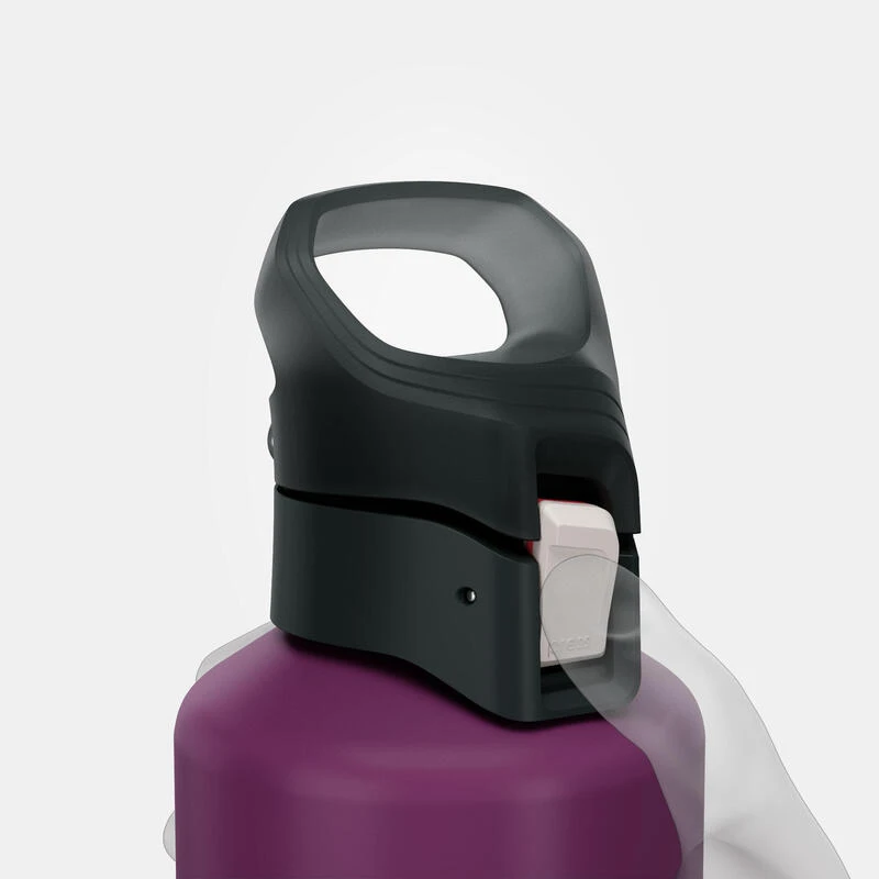 Quechua Gourde Alu 1L Avec Bouchon à Ouverture Rapide Pour La Randonnée - Violet 6 Quechua Gourde Alu 1L Avec Bouchon à Ouverture Rapide Pour La Randonnée - Violet – Image 6