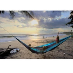 TICKET TO THE MOON Hamac King SizeAqua / Gris Foncé -Camping En Plein Air hamac king sizeaqua gris fonce 4