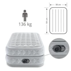 Intex Matelas Gonflable - 1-Person - 99 X 191 X 51 Cm - Gris 8 Intex Matelas Gonflable - 1-Person - 99 X 191 X 51 Cm - Gris -Camping En Plein Air intex matelas gonflable 1 person 99 x 191 x 51 cm gris 3