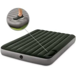 Matelas Gonflable - Intex Downy -2 Personnes - 152x203x25 Cm (BxLxH) -Camping En Plein Air matelas gonflable intex downy 2 personnes 152x203x25 cm bxlxh 4