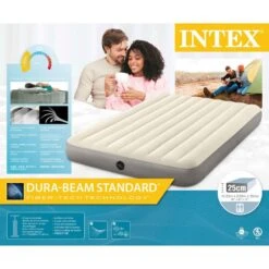 Matelas Gonflable - Intex Single-High -2 Personnes -Camping En Plein Air matelas gonflable intex single high 2 personnes 4