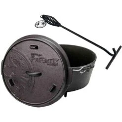 Petromax Dutch Oven FT6-6QT (avec Pieds) Et Levier De Couvercle -Camping En Plein Air petromax dutch oven ft6 6qt avec pieds et levier de couvercle 1