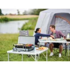 Campingaz Réchaud De Camping à Gaz 2 Feux Camp & Grill - Plancha, Grill Et Wok -Camping En Plein Air rechaud de camping a gaz 2 feux camp and grill plancha grill et wok 8