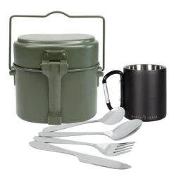 Tasse Thermique Mousqueton, Batterie De Cuisine Et Couverts De Camping Set