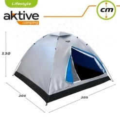 Tente 4 Hommes 205x205x130 Cm Aktive 6 Tente 4 Hommes 205x205x130 Cm Aktive -Camping En Plein Air tente 4 hommes 205x205x130 cm aktive 2