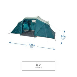 Quechua Tente à Arceaux De Camping - Arpenaz 4.2 - 4 Personnes - 2 Chambres -Camping En Plein Air tente a arceaux de camping arpenaz 42 4 personnes 2 chambres 3