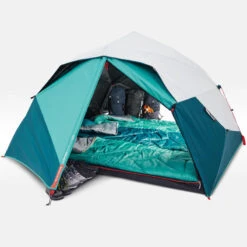 Quechua Tente De Camping - 2 Seconds EASY - 3 Places - Fresh & Black -Camping En Plein Air tente de camping 2 seconds easy 3 places fresh and black 3