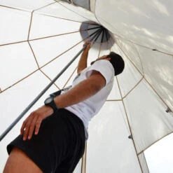 Tente De Camping Tipii - 6 Personnes - Hauteur 2,50m - Moustiquaire - Beige/Gris 9 Tente De Camping Tipii - 6 Personnes - Hauteur 2,50m - Moustiquaire - Beige/Gris -Camping En Plein Air tente de camping tipii 6 personnes hauteur 250m moustiquaire beigegris 2