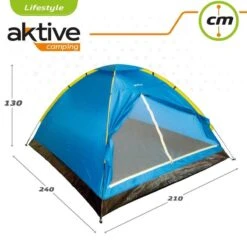 Tente Dôme 4 Hommes 210x240x130 Cm Aktive -Camping En Plein Air tente dome 4 hommes 210x240x130 cm aktive 2