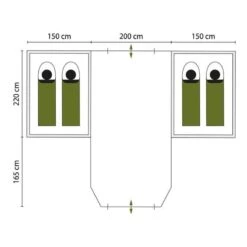 Tente Dôme Hammerfest 4 Plus - Camping - 2 Cabines - 4 Personnes - 2 Entrées -Camping En Plein Air tente dome hammerfest 4 plus camping 2 cabines 4 personnes 2 entrees 6