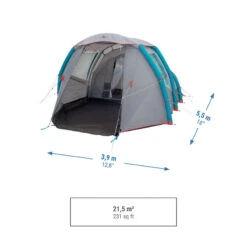 Quechua Tente Gonflable De Camping - Air Seconds 4.1 - 4 Personnes - 1 Chambre -Camping En Plein Air tente gonflable de camping air seconds 41 4 personnes 1 chambre 2