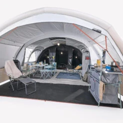 Quechua Tente Gonflable De Camping - Air Seconds 6.3 XXL F&B - 6 Personnes - 3 Chambres -Camping En Plein Air tente gonflable de camping air seconds 63 xxl f and b 6 personnes 3 chambres 3
