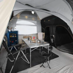 Quechua Tente Gonflable De Camping - Air Seconds 8.4 F&B - 8 Places - 4 Chambres -Camping En Plein Air tente gonflable de camping air seconds 84 f and b 8 places 4 chambres 3