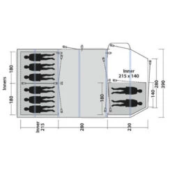 Tente Gonflable Outwell Knightdale 8PA 7 Tente Gonflable Outwell Knightdale 8PA -Camping En Plein Air tente gonflable outwell knightdale 8pa 2