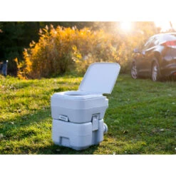 Toilette Portable 20L Pour Camping-Car, WC Avec Chasse D'Eau 13L Camry -Camping En Plein Air toilette portable 20l pour camping car wc avec chasse deau 13l camry 4